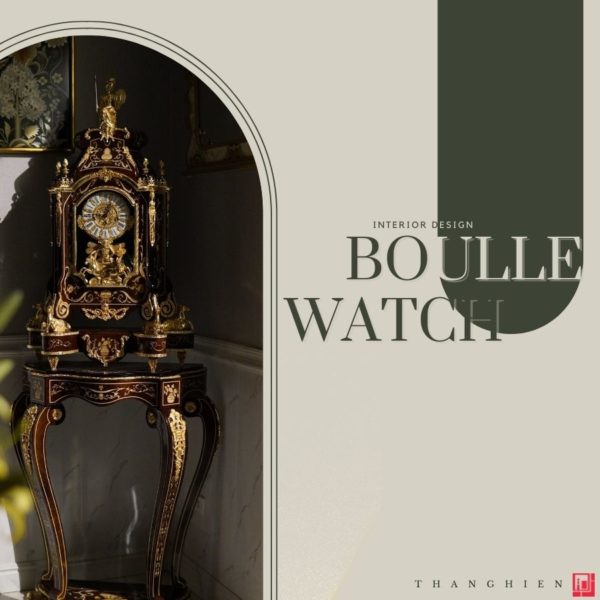 đồng hồ boulle đồng mạ vàng 24k