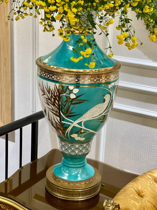 bình sứ xanh