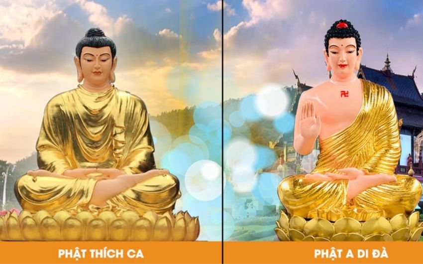 sự khác nhau giữa phật A di đà và phật thích ca