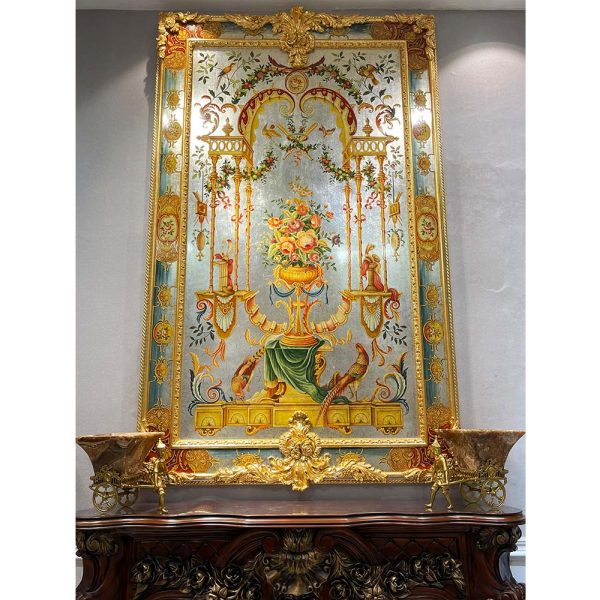 tranh gỗ châu âu dát vàng