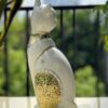 mèo sứ vẽ vàng
