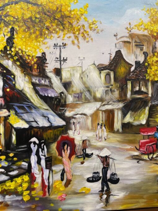 tranh vẽ phố cổ