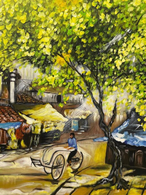 tranh vẽ phố cổ