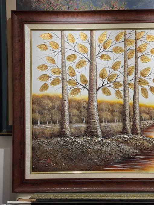 tranh rừng cây kim tiền